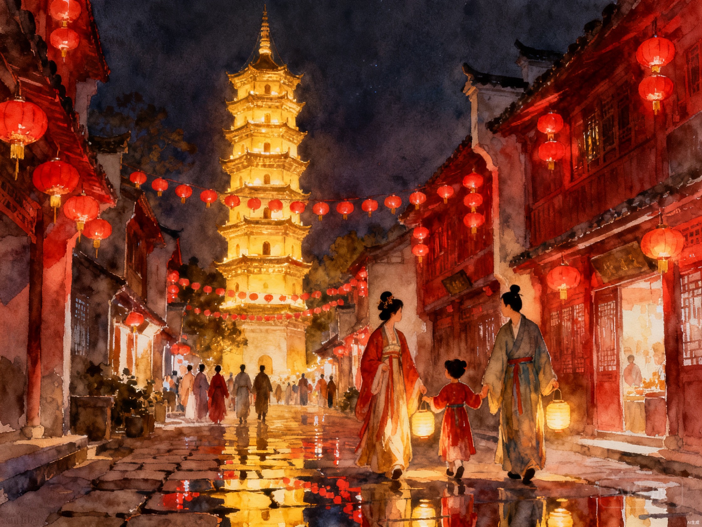 洛邑古城夜景